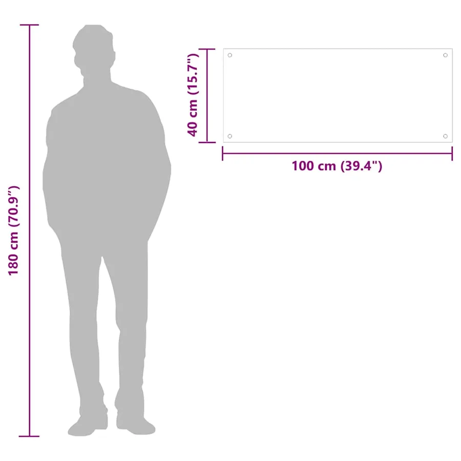 Dosseret de cuisine Transparent 100x40 cm Verre trempé - 11
