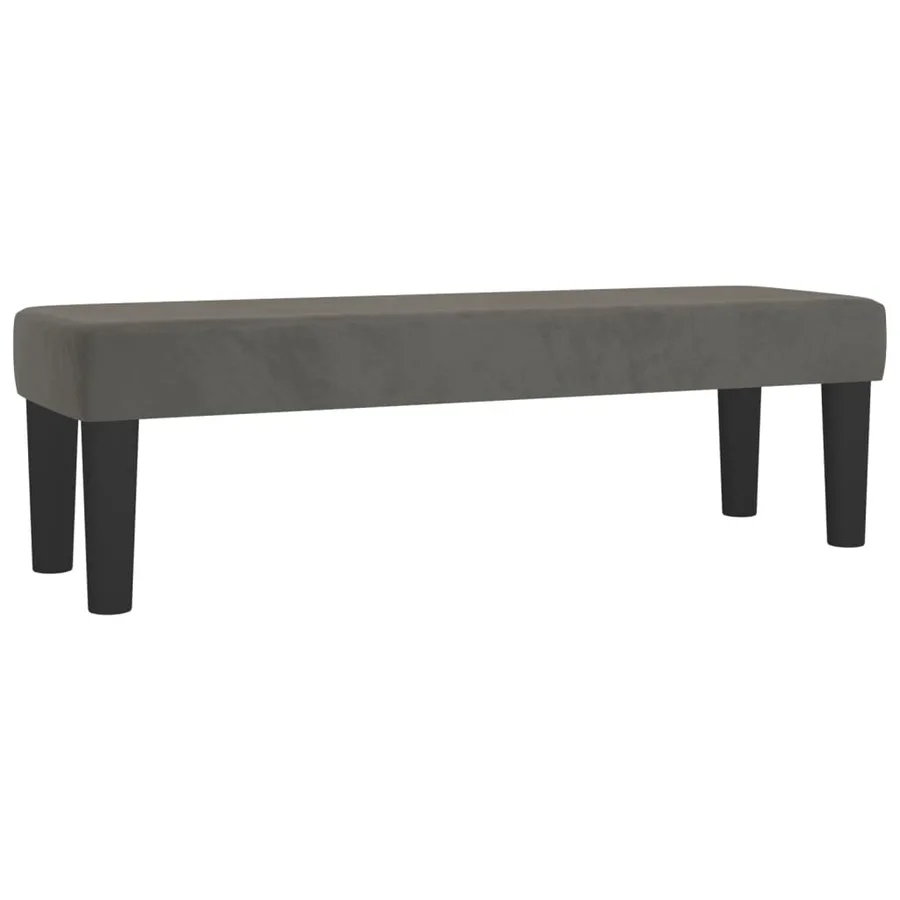 Sommier à lattes de lit et matelas Gris foncé 180x200cm Velours - 7