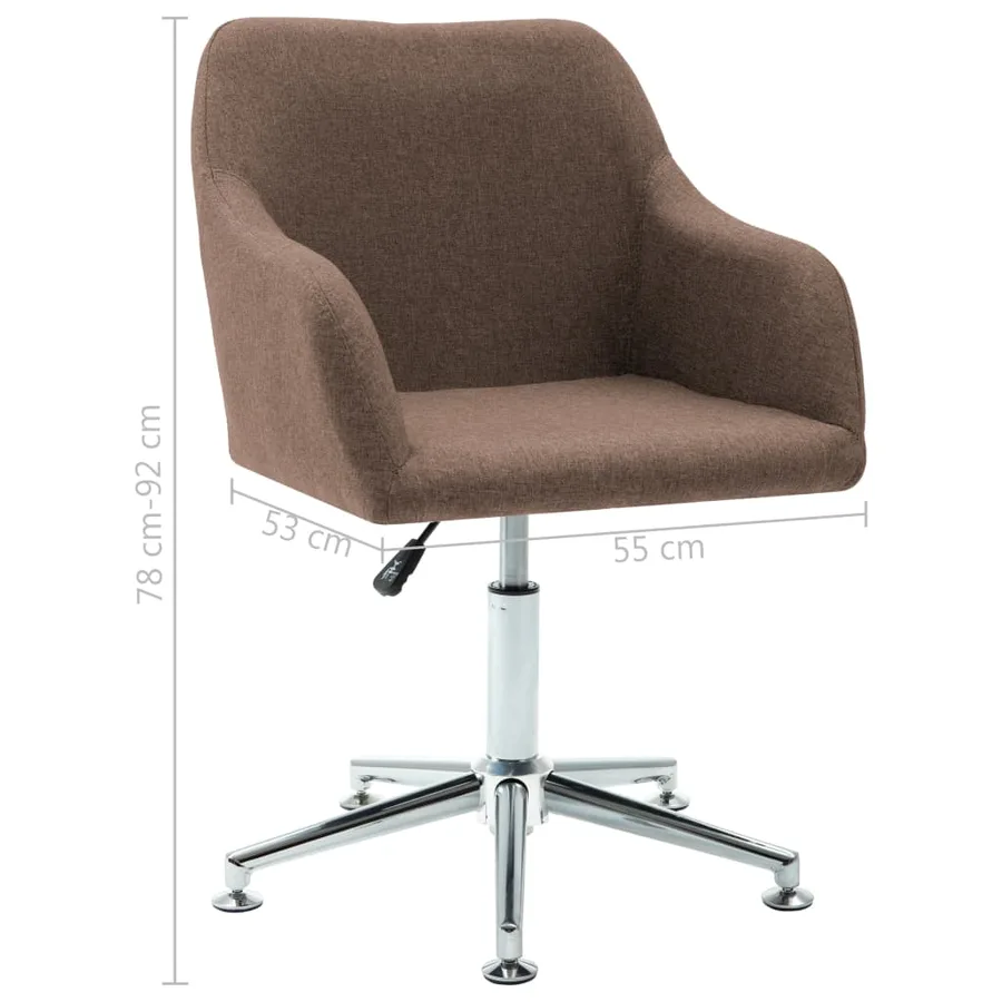 Chaises pivotantes à manger lot de 4 marron tissu - 10