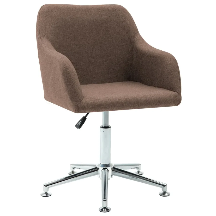 Chaises pivotantes à manger lot de 4 marron tissu - 3