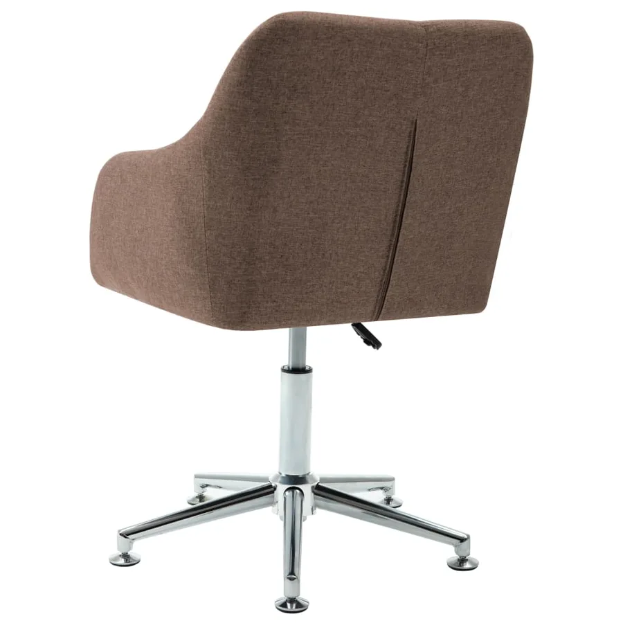 Chaises pivotantes à manger lot de 4 marron tissu - 6