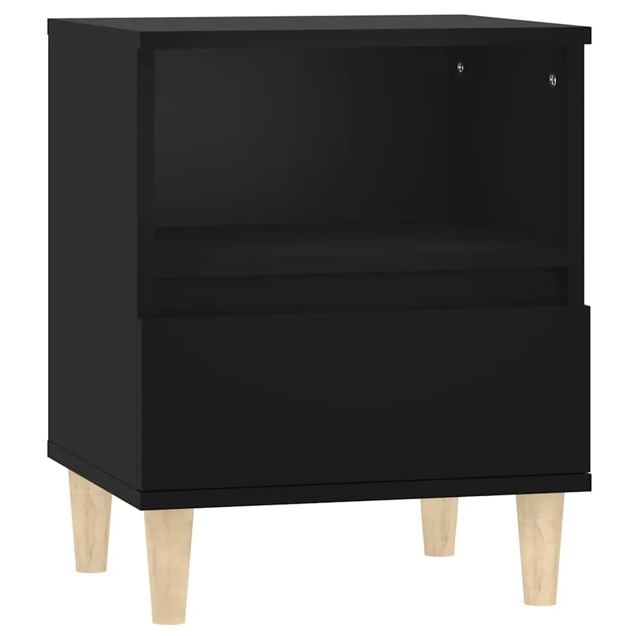 Table de chevet Noir 40x35x50 cm - 2