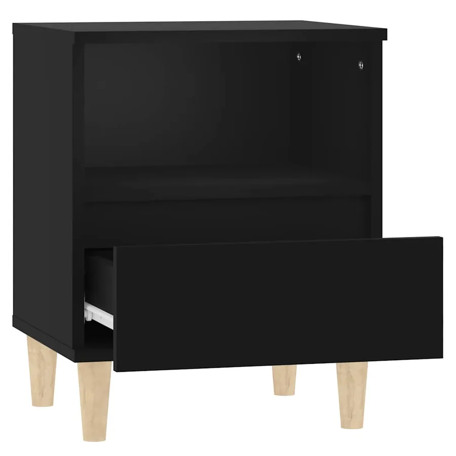 Table de chevet Noir 40x35x50 cm - 7