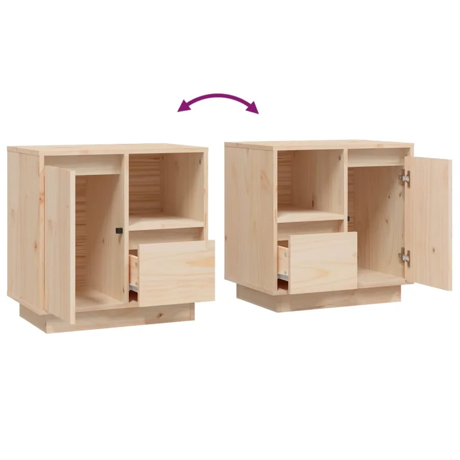 Table de chevet 50x34x50 cm Bois de pin massif - 9