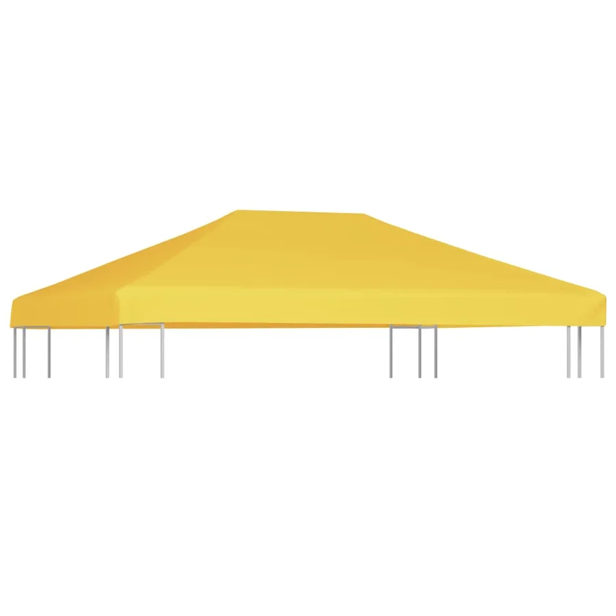 Toile de toit de belvédère 270 g/m² 4x3 m Jaune - 2