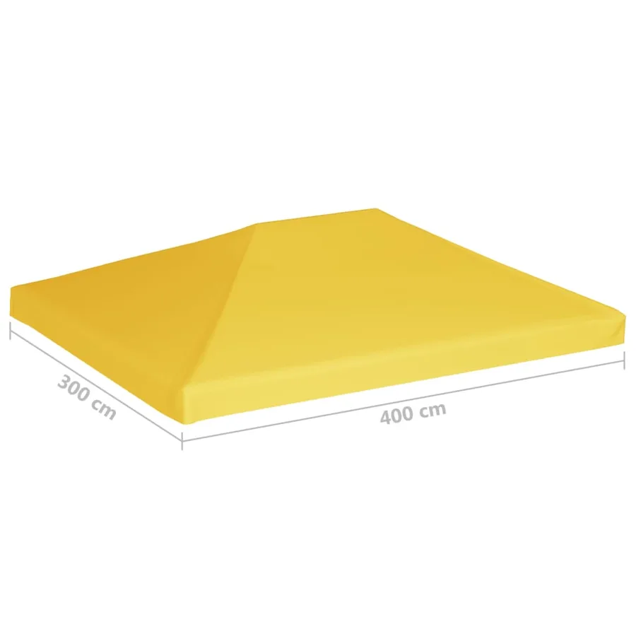 Toile de toit de belvédère 270 g/m² 4x3 m Jaune - 8