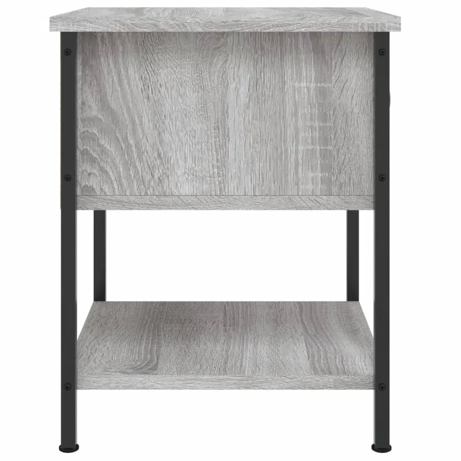 Tables de chevet 2 pcs sonoma gris 34x35,5x45cm bois ingénierie - 8