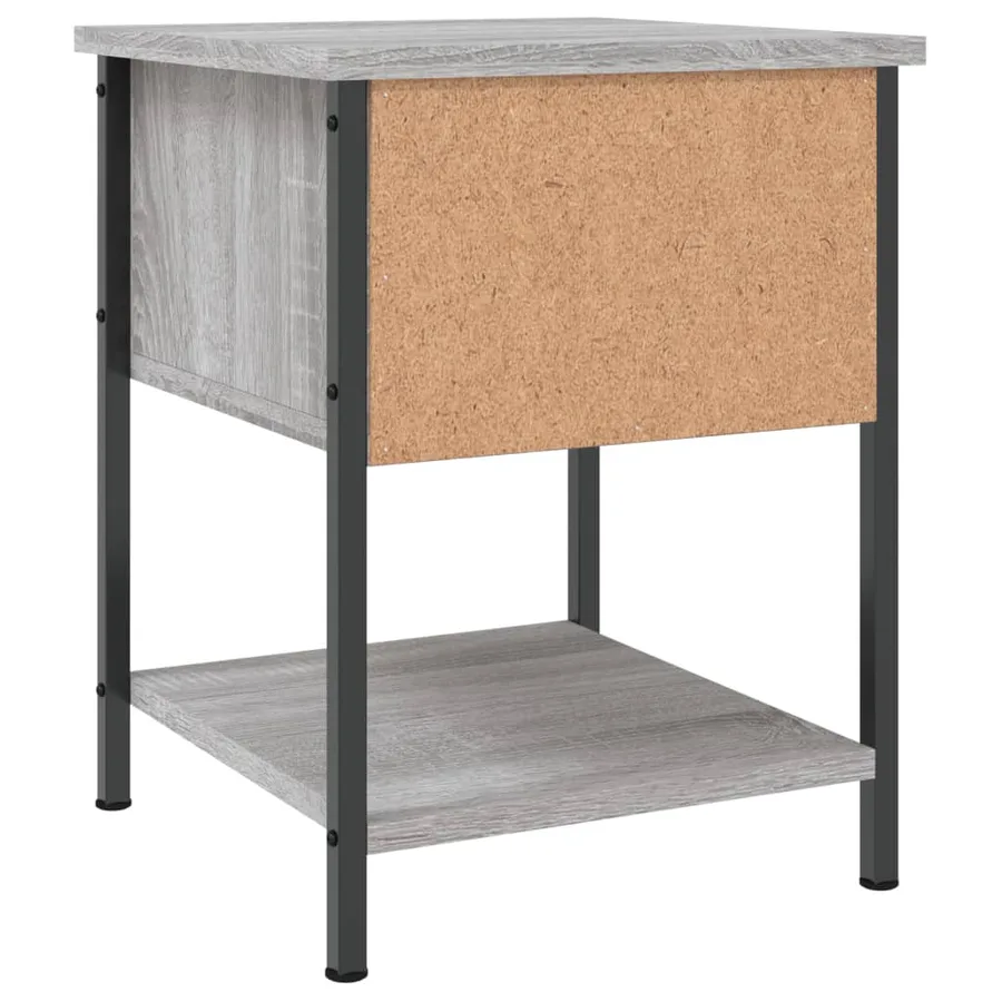 Tables de chevet 2 pcs sonoma gris 34x35,5x45cm bois ingénierie - 9