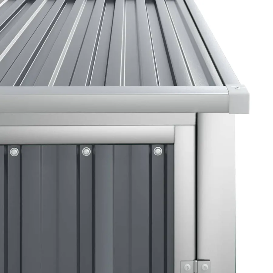 Abri à outils de jardin gris 88x89x161 cm acier galvanisé - 7