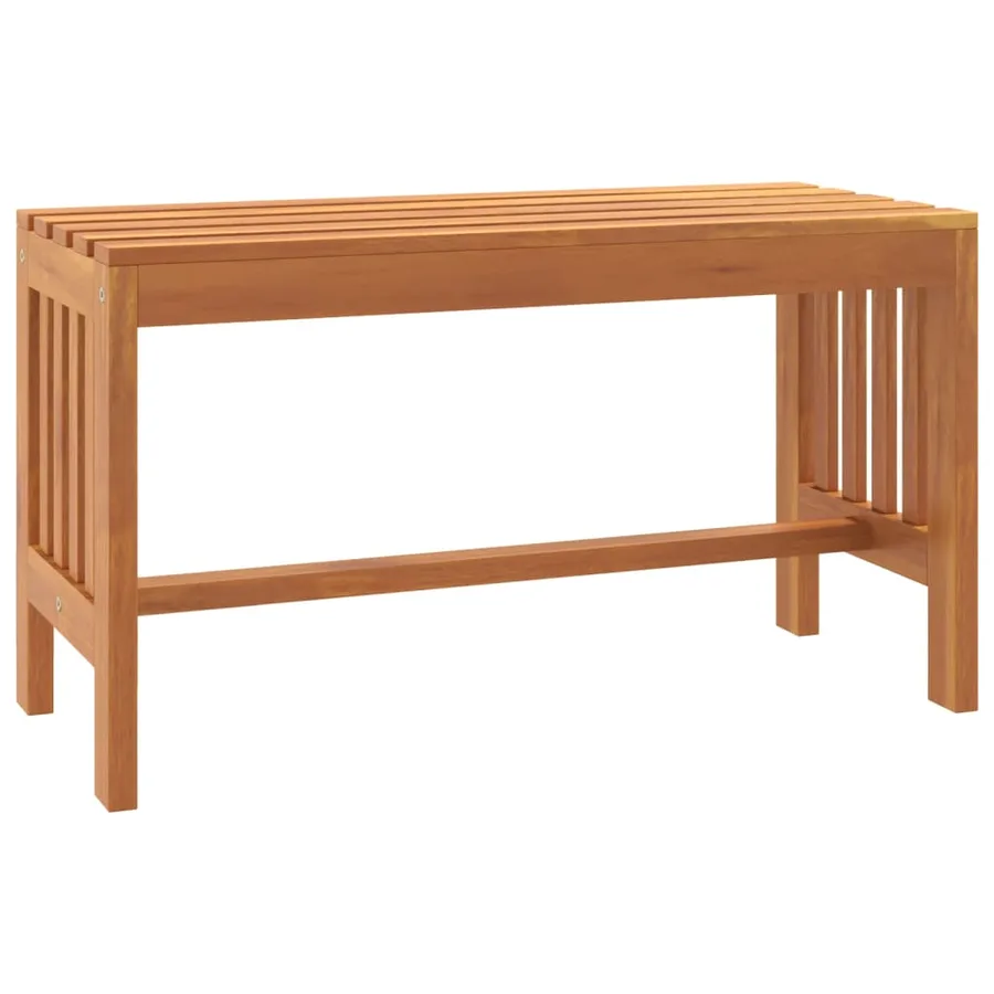 Banc de jardin 80 cm bois massif d'eucalyptus - 2