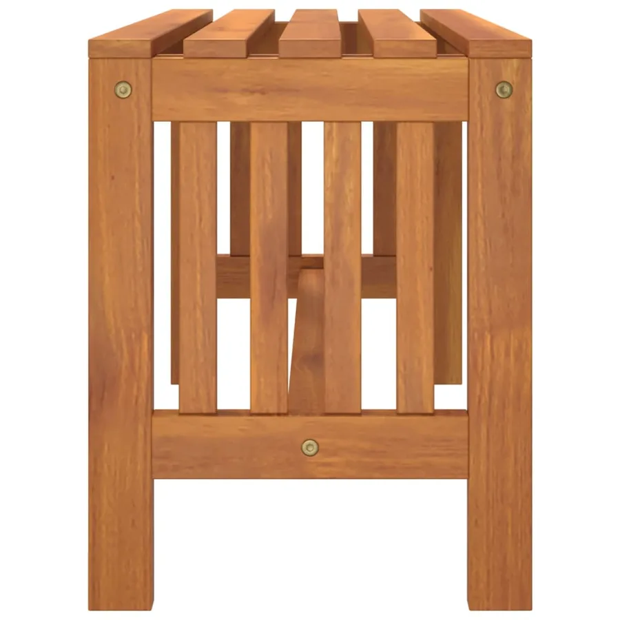 Banc de jardin 80 cm bois massif d'eucalyptus - 4