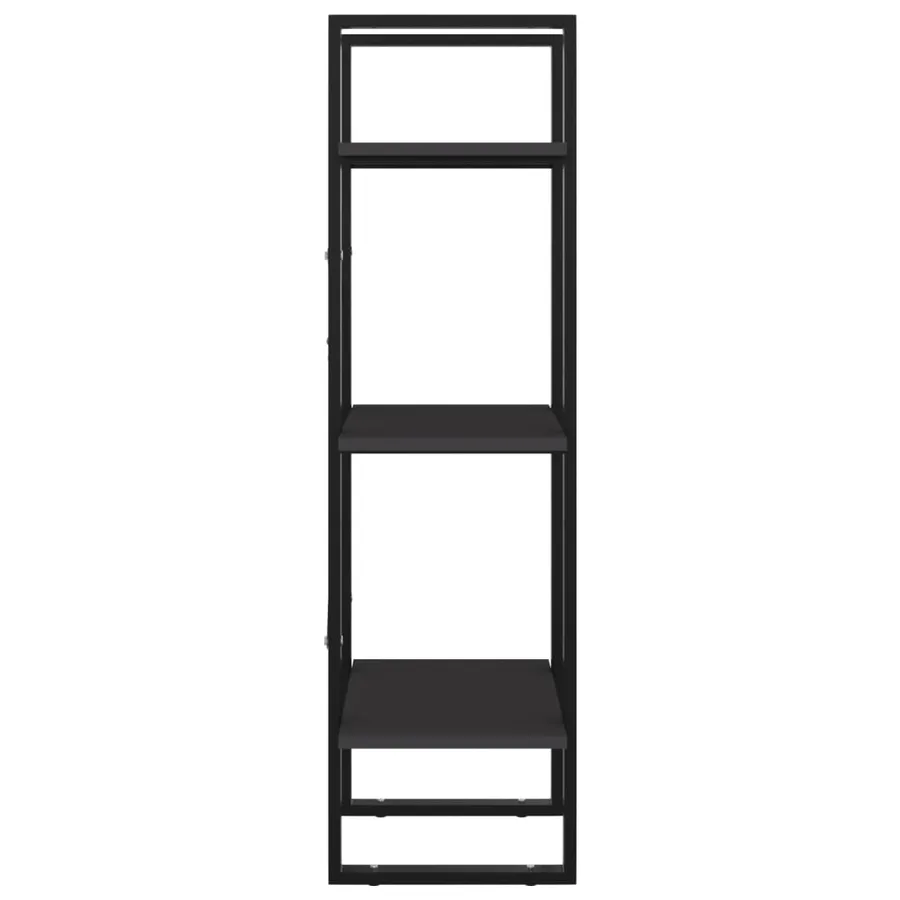 Bibliothèque à 3 niveaux gris 40x30x105 cm bois d'ingénierie - 4