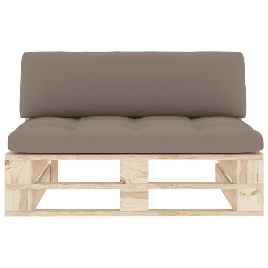 Canapé central palette de jardin bois de pin imprégné - 3