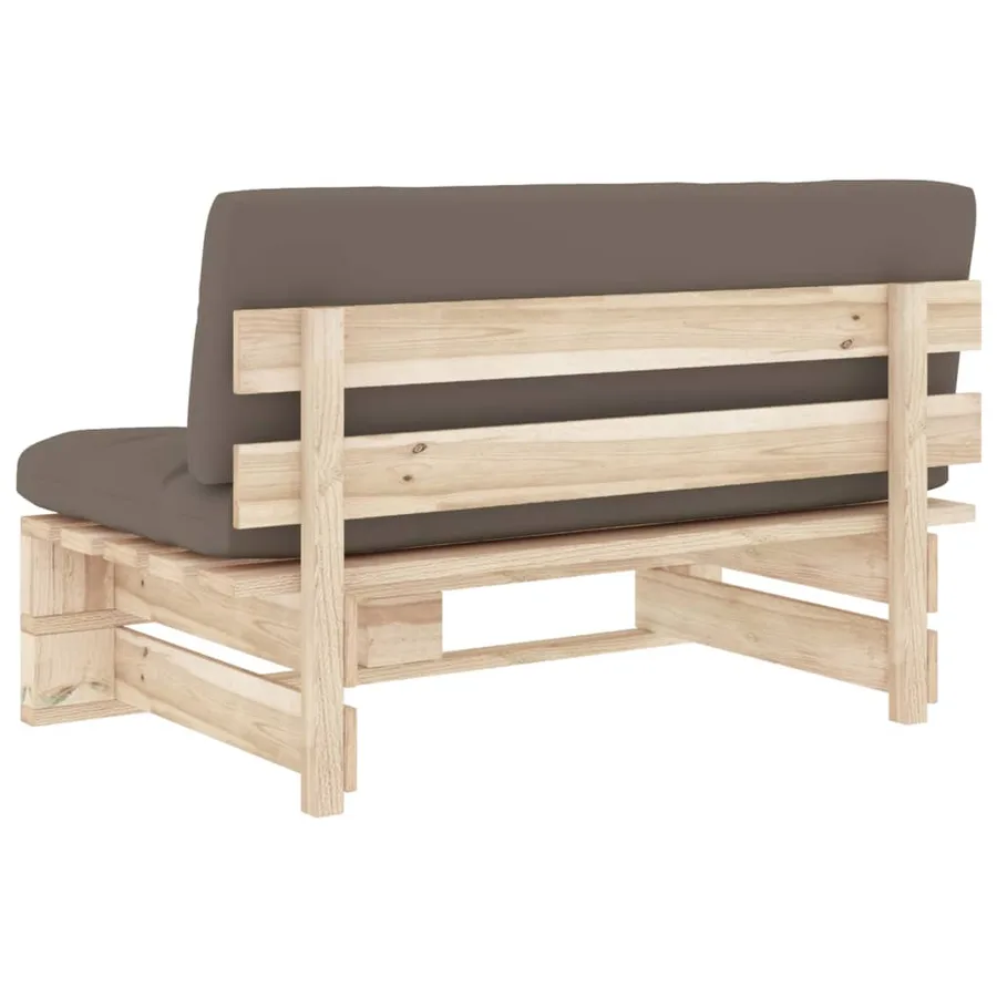 Canapé central palette de jardin bois de pin imprégné - 5