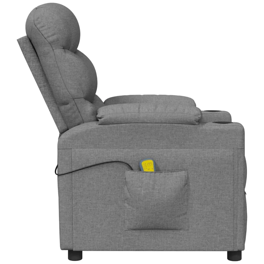 Fauteuil de massage Gris clair Tissu - 4
