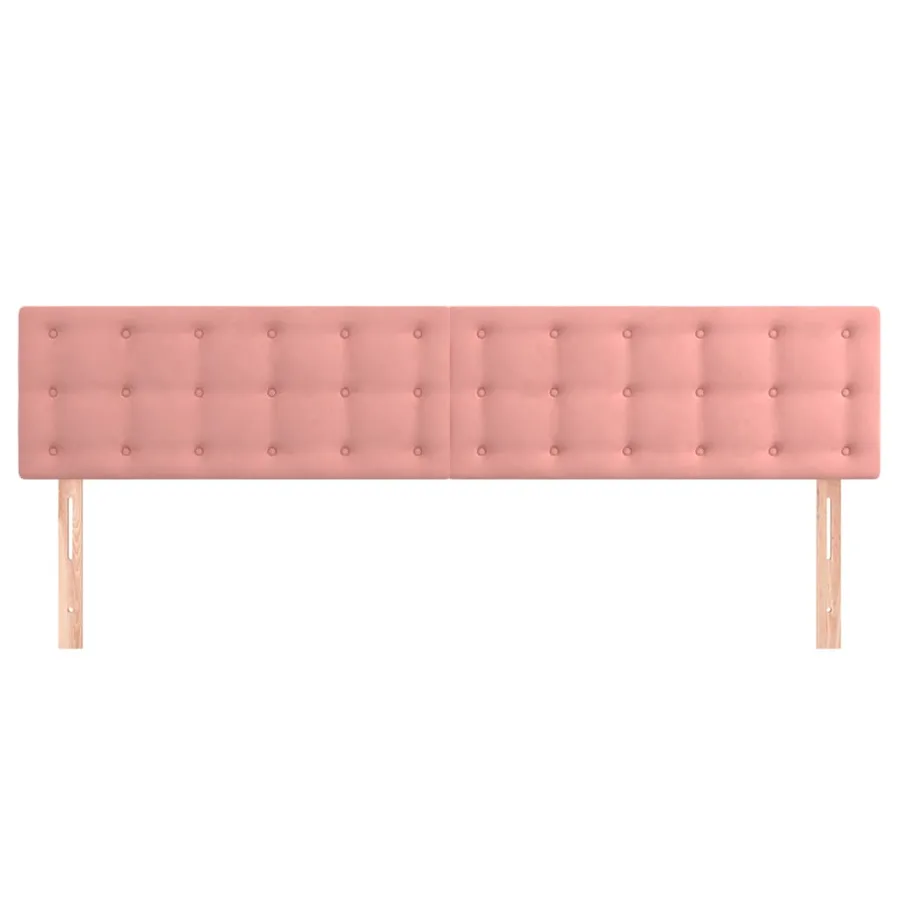 Têtes de lit Rose 180x5x78/88 cm Velours - 3