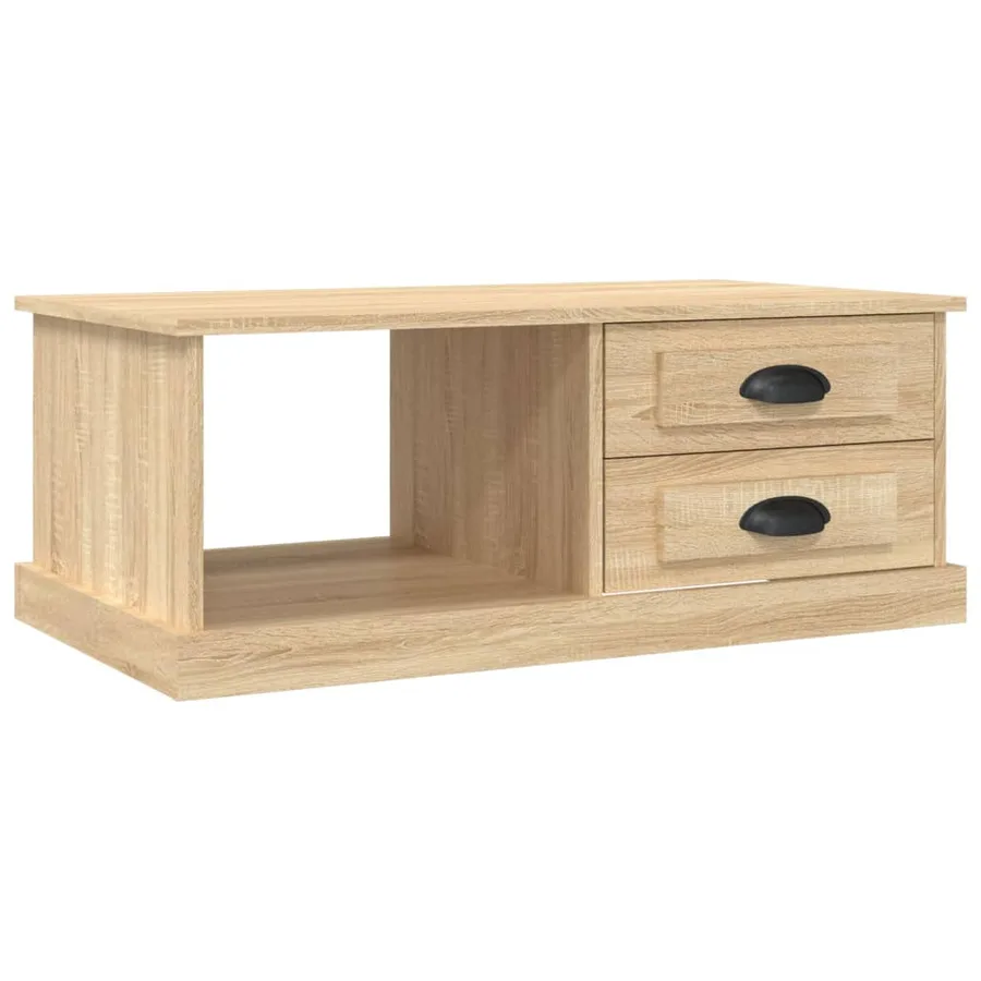 Table basse Chêne sonoma 90x50x35 cm Bois d'ingénierie - 2