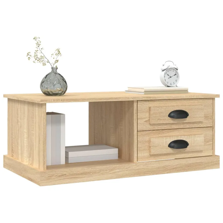 Table basse Chêne sonoma 90x50x35 cm Bois d'ingénierie - 4