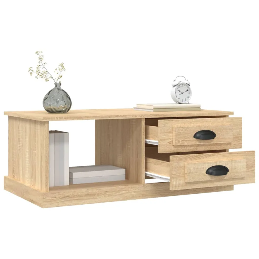 Table basse Chêne sonoma 90x50x35 cm Bois d'ingénierie - 5