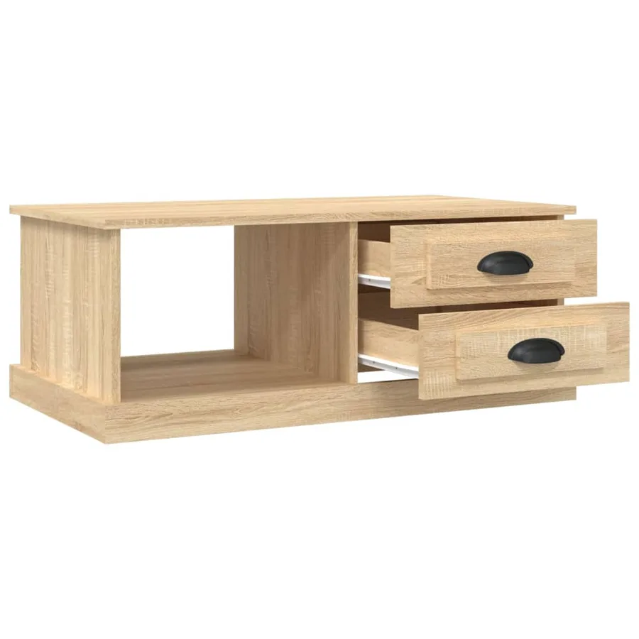 Table basse Chêne sonoma 90x50x35 cm Bois d'ingénierie - 7