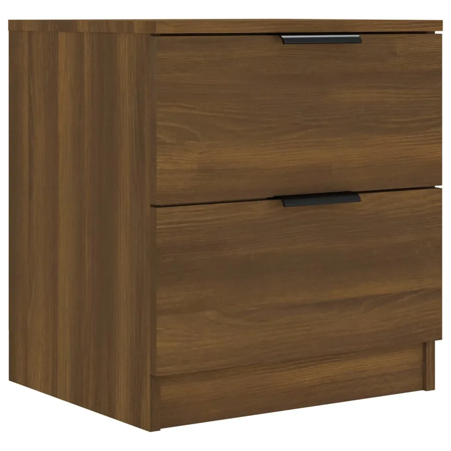 Tables de chevet 2 pcs Chêne marron Bois d'ingénierie - 5