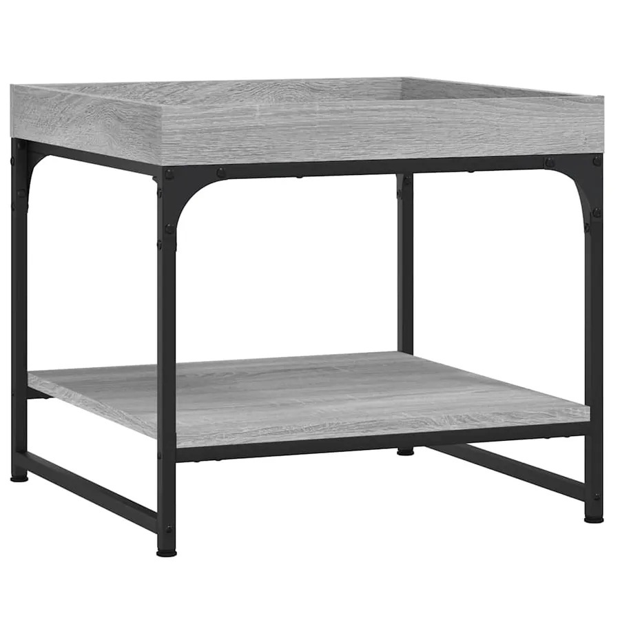 Table basse sonoma gris 49,5x49,5x45 cm bois d'ingénierie - 2