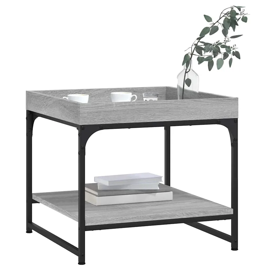 Table basse sonoma gris 49,5x49,5x45 cm bois d'ingénierie - 3