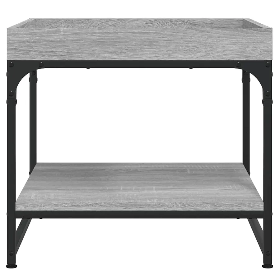Table basse sonoma gris 49,5x49,5x45 cm bois d'ingénierie - 4