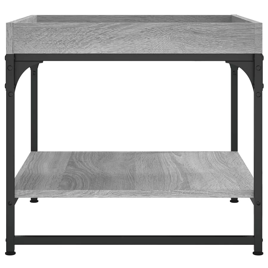 Table basse sonoma gris 49,5x49,5x45 cm bois d'ingénierie - 5