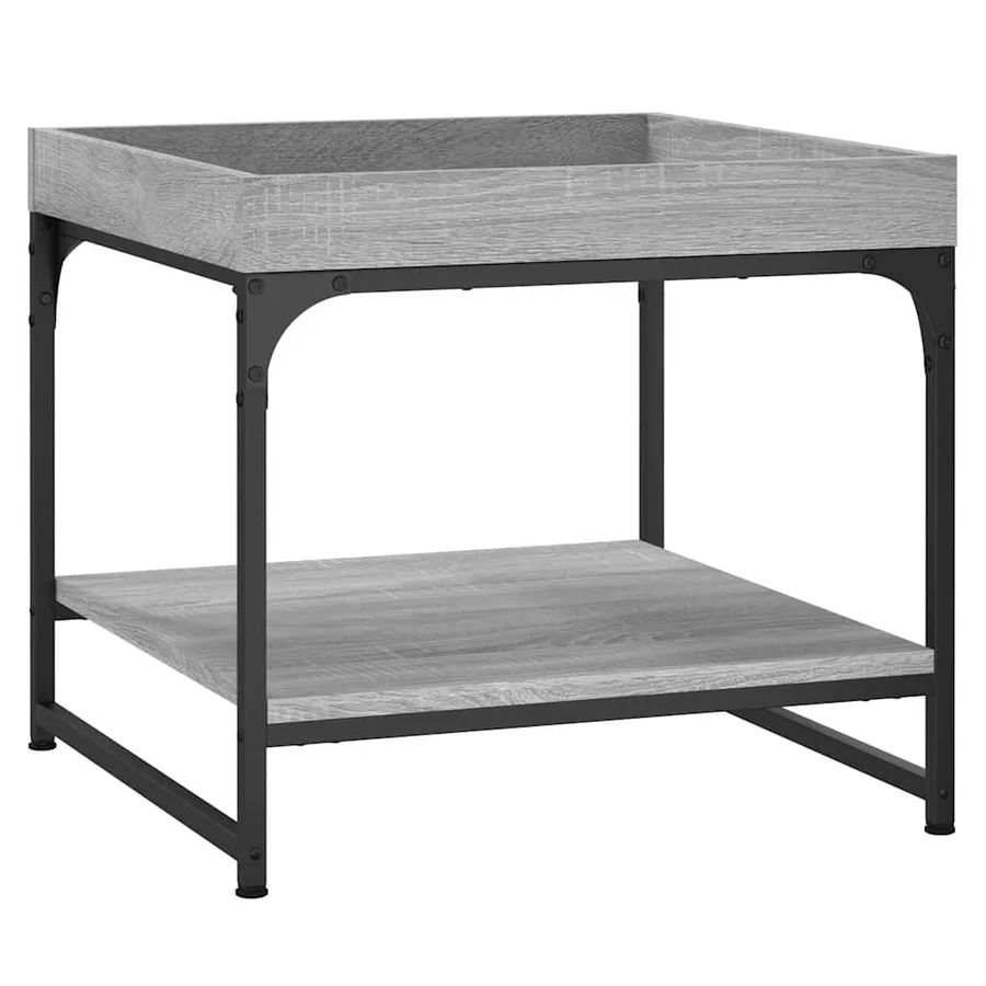 Table basse sonoma gris 49,5x49,5x45 cm bois d'ingénierie - 6