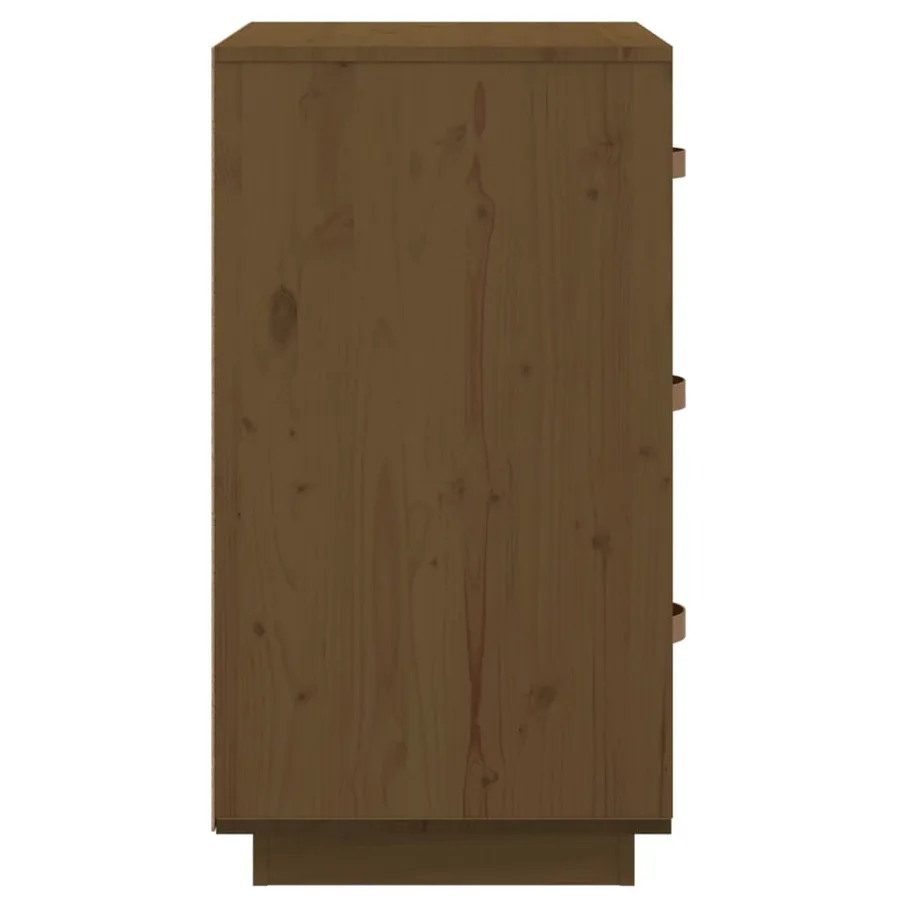 Table de chevet Marron miel 40x40x75 cm Bois de pin solide - 7