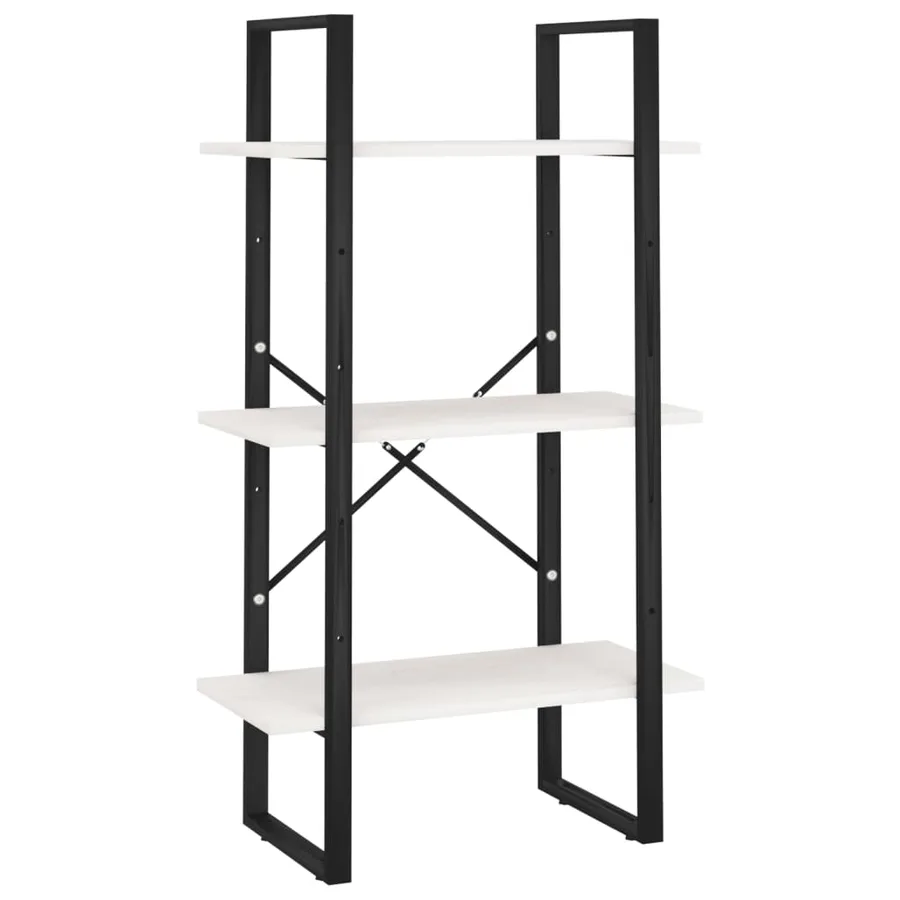 Étagère de rangement Blanc 60x30x105 cm Bois de pin massif - 2