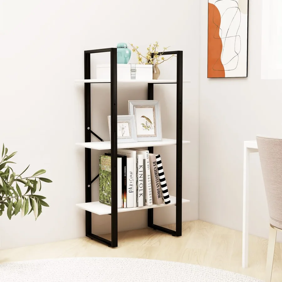 Étagère de rangement Blanc 60x30x105 cm Bois de pin massif - 3