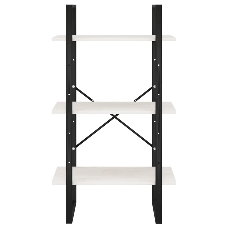 Étagère de rangement Blanc 60x30x105 cm Bois de pin massif - 5