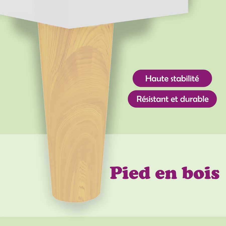 Table basse Blanc brillant 50x50x40 cm Bois d'ingénierie - 10