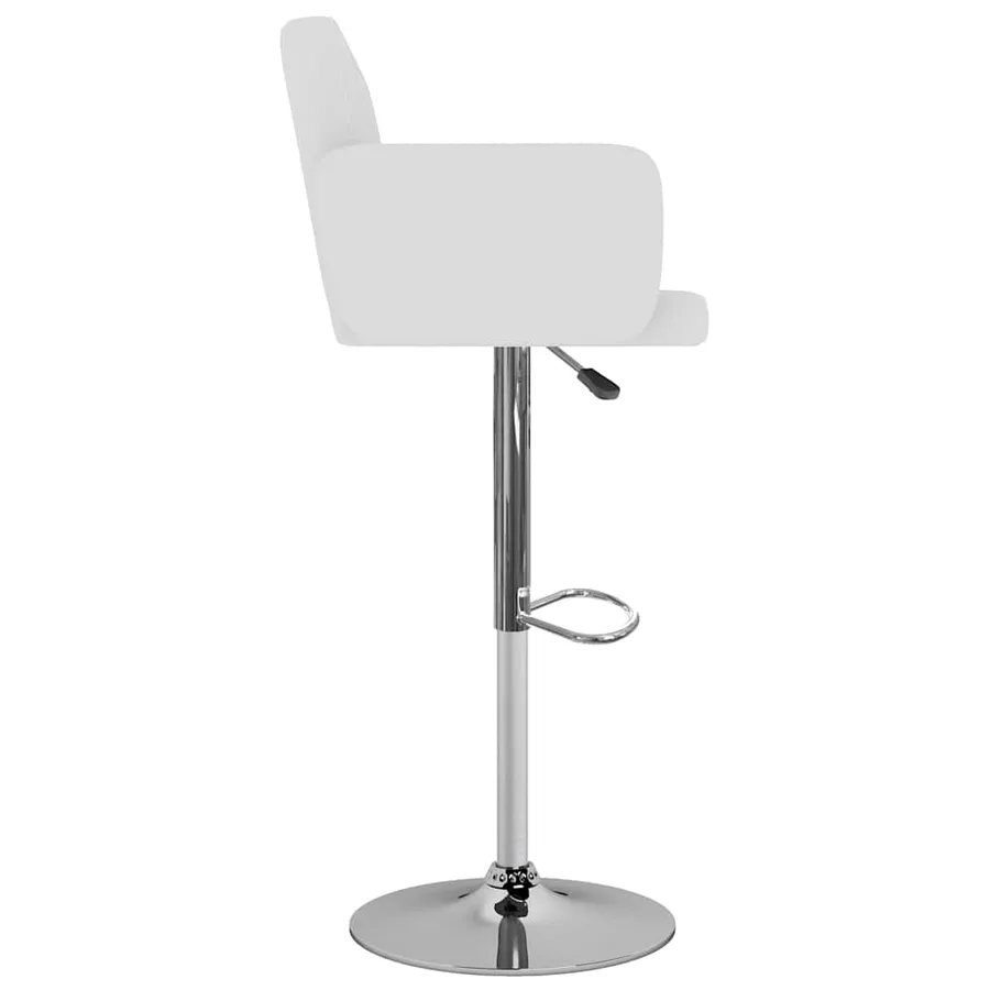 Tabourets de bar lot de 2 blanc similicuir - 4