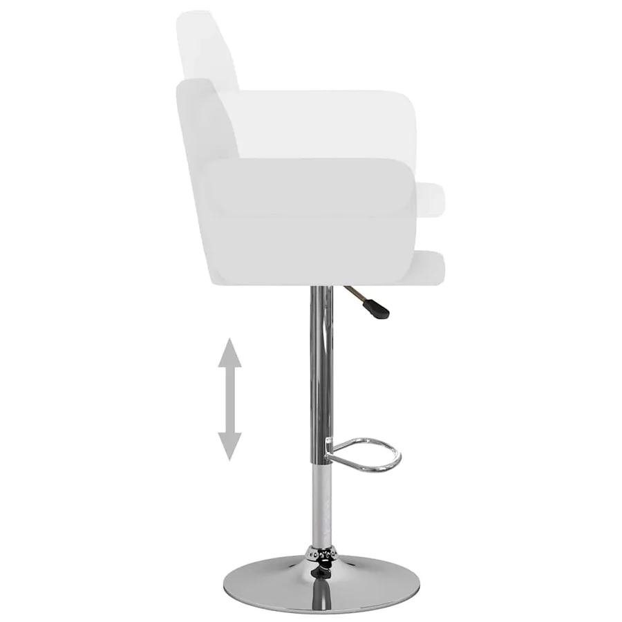 Tabourets de bar lot de 2 blanc similicuir - 5