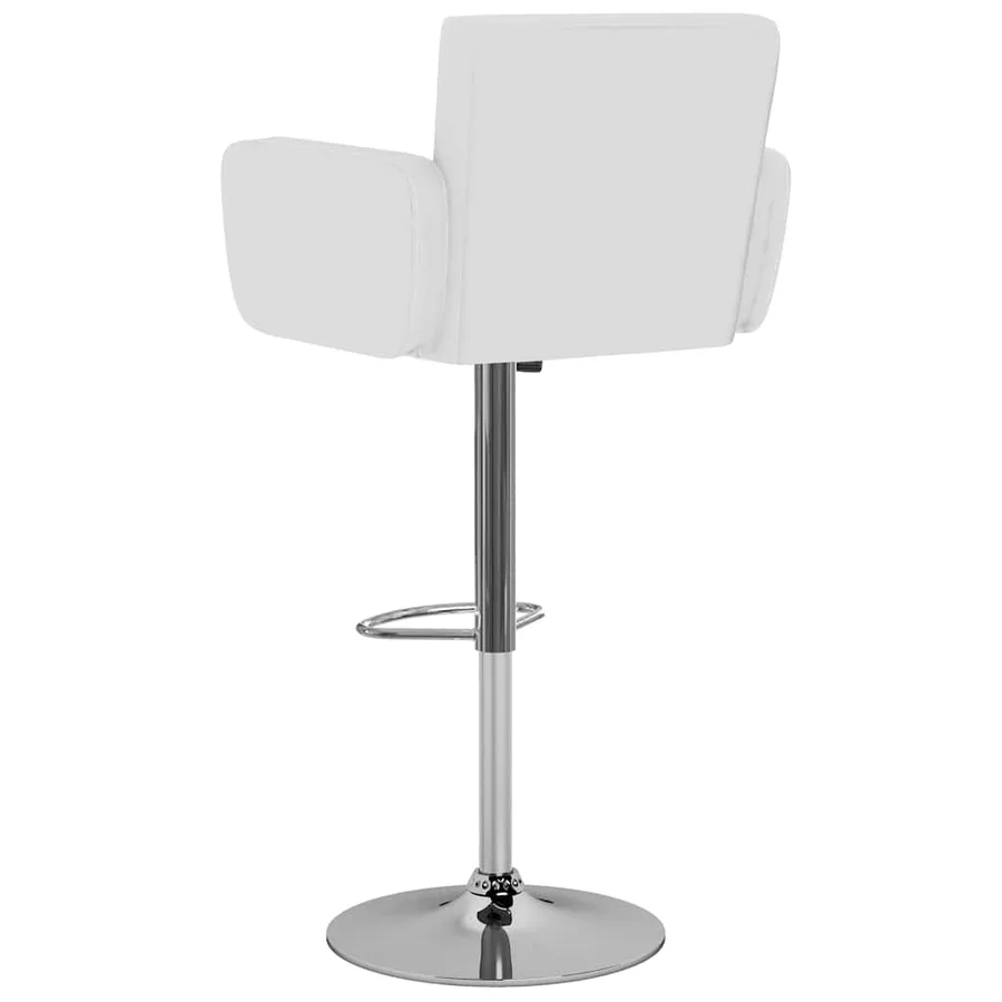 Tabourets de bar lot de 2 blanc similicuir - 6