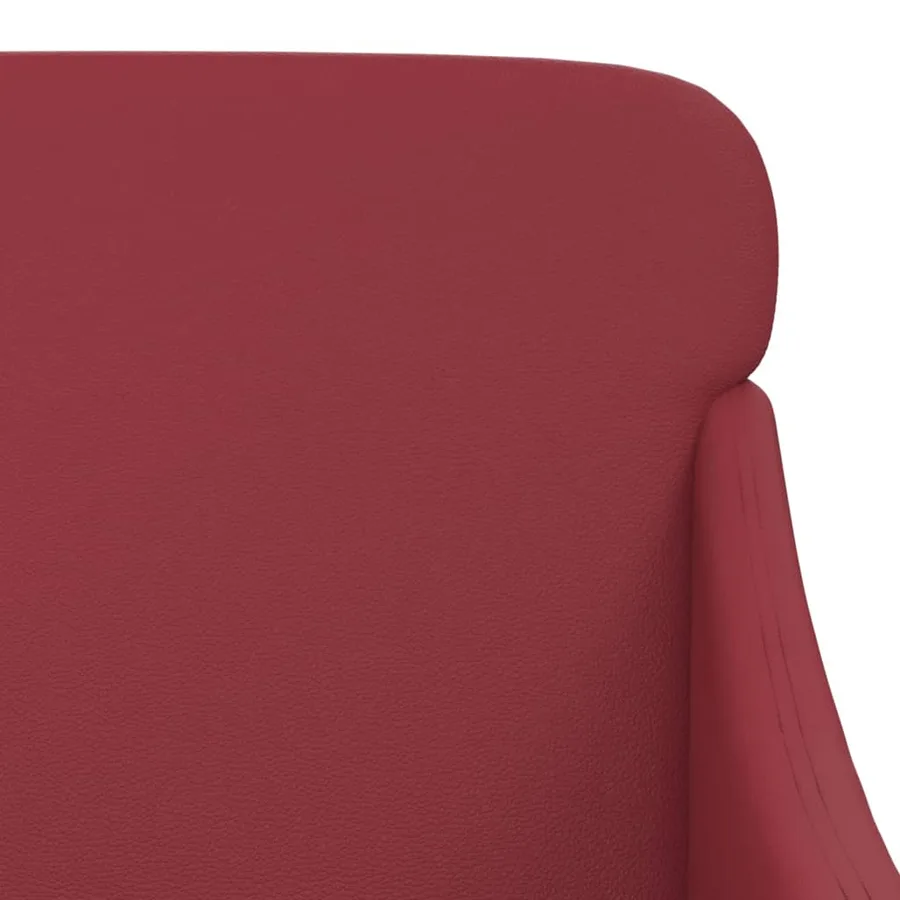 Banc Rouge bordeaux 110x76x80 cm Similicuir - 6