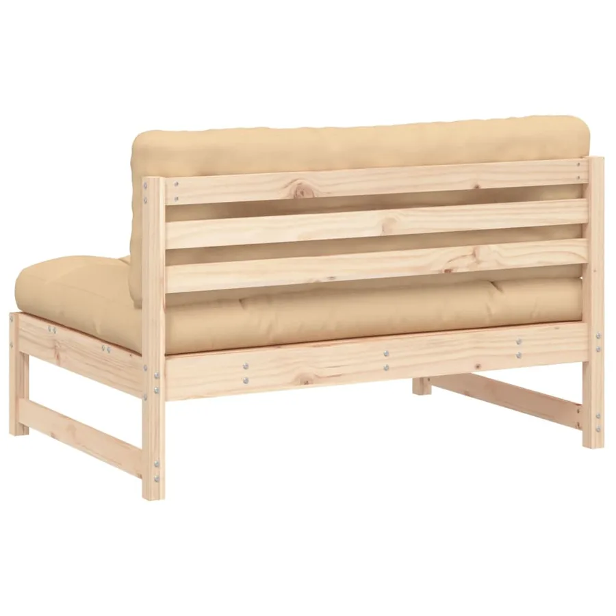 Canapé central 120x80 cm bois de pin massif - 6