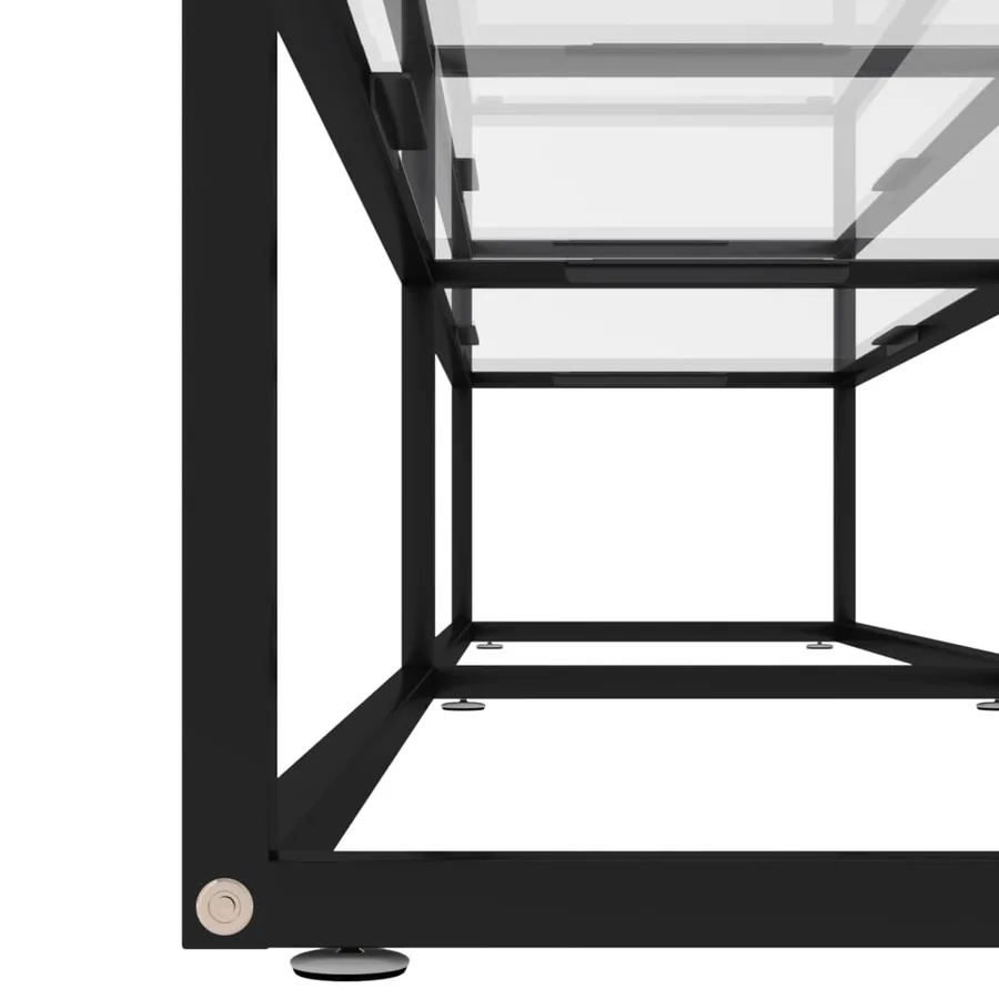 Meuble TV transparent 200x40x40,5 cm verre trempé - 5