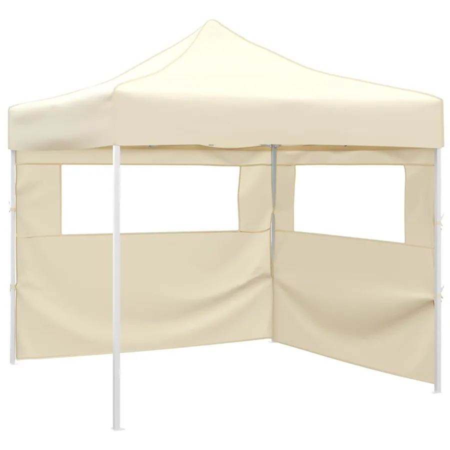 Tente pliable avec 2 parois 291x291x315 cm Crème