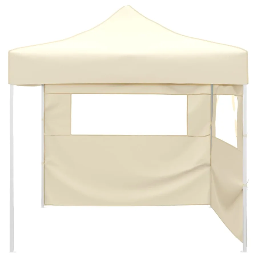 Tente pliable avec 2 parois 291x291x315 cm Crème - 2