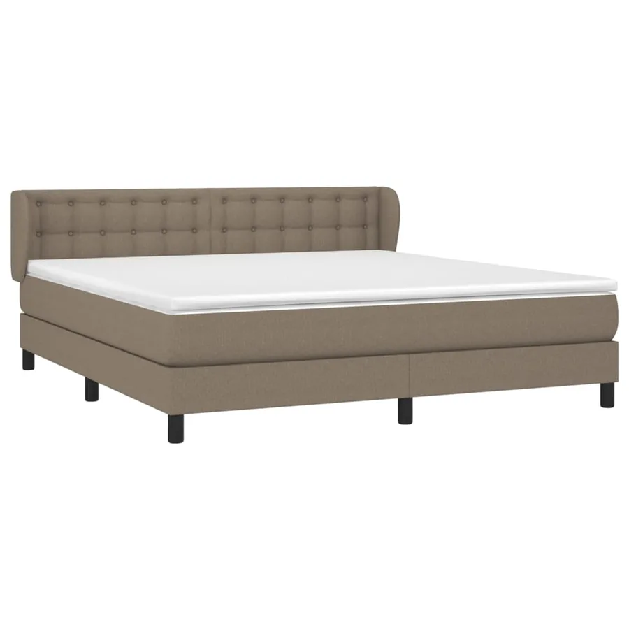Sommier à lattes de lit avec matelas Taupe 180x200 cm Tissu - 3