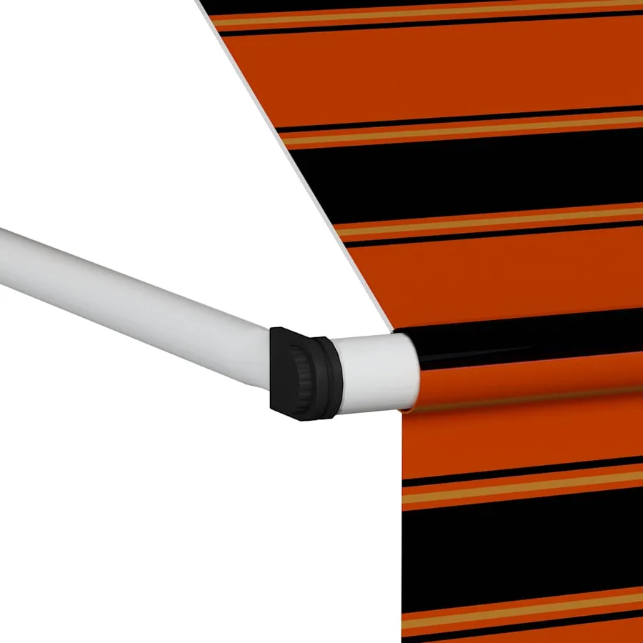 Auvent manuel rétractable 200 cm Orange et marron - 5
