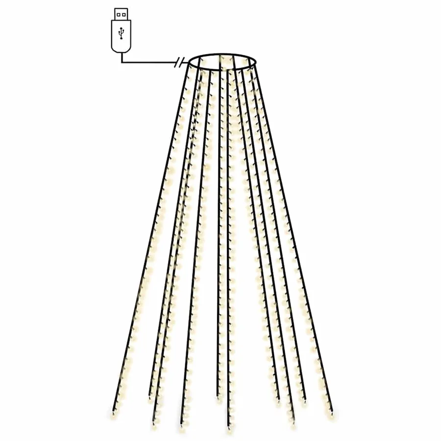Guirlande lumineuse avec 500 LED Blanc froid 500 cm Int/Ext - 2