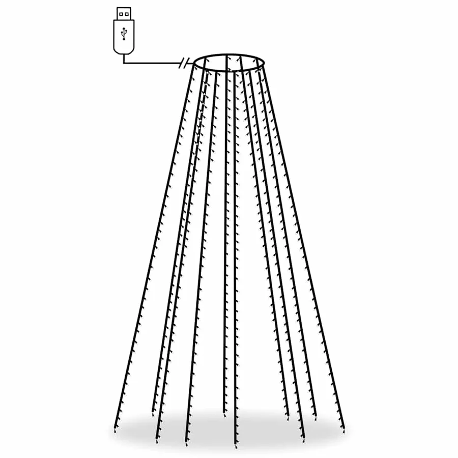 Guirlande lumineuse avec 500 LED Blanc froid 500 cm Int/Ext - 6