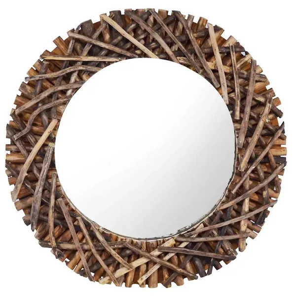 Miroir mural 60 cm Teck Rond