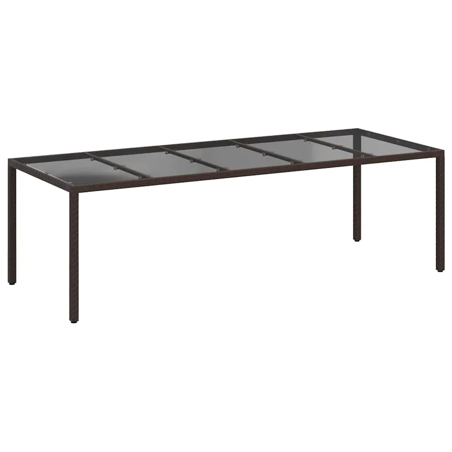 Table de Jardin Marron 250 x 100 x 75 cm polyrotin - 2