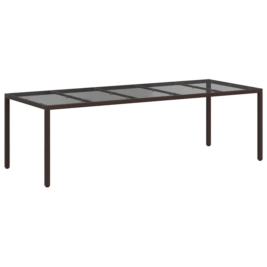 Table de Jardin Marron 250 x 100 x 75 cm polyrotin - 5
